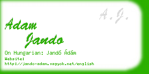 adam jando business card